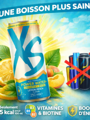 XS Energy LEMON PEACH NO ALCOOL